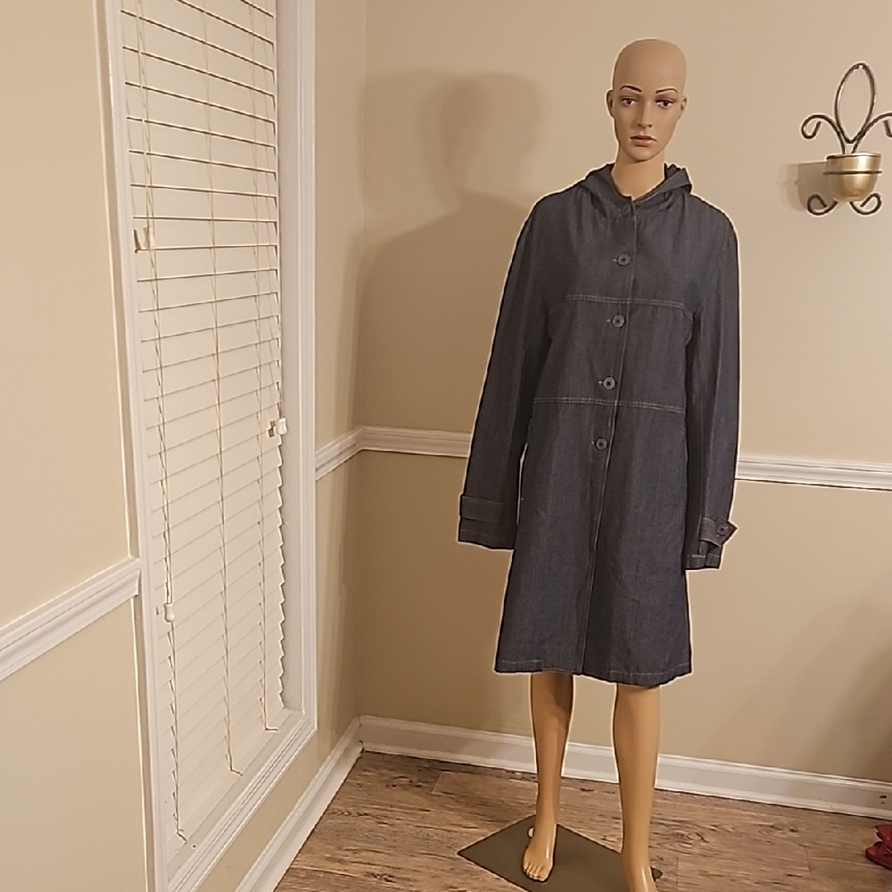 Denim Midi Hooded Dress